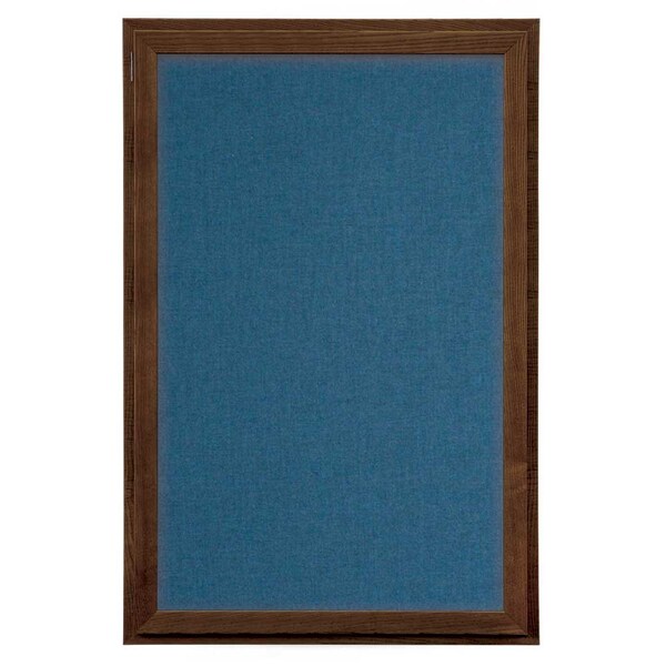 Indoor Enclosed Combo Board, 72"x36", Satin Frame/Green & Medium Grey